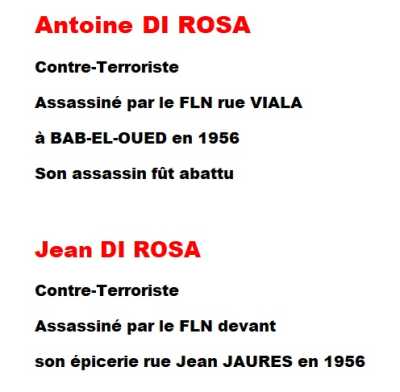  Antoine DI ROSA 
 
DI ROSA Jean
